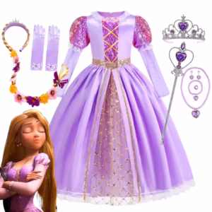 Robe de Princesse Raiponce – Déguisement Disney Fille Violet